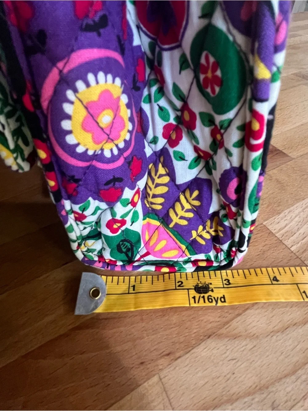 Quilted Floral Top-Handle Satchel in Multicolor - Picture 10 of 12